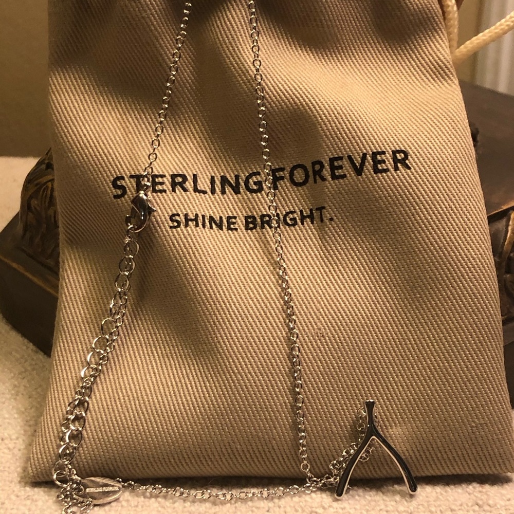 NWT Sterling Forever Wishbone necklace in Sterling